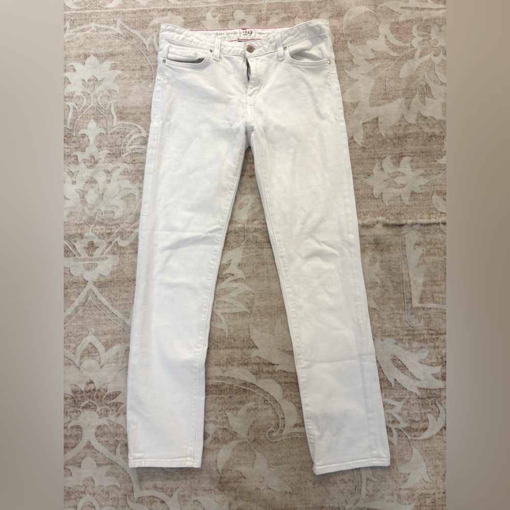 Kate Spade Perry Street Play Hooky White Denim Jeans Size 29